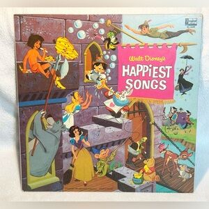 Vintage vinyl Lp record “Walt Disney’s happiest songs” DL-3509 year 1967